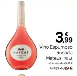 Supermercados El Jamón MATEUS Vino Espumoso Rosado oferta