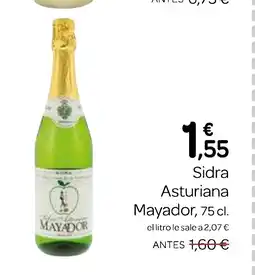 Supermercados El Jamón MAYADOR Sidra Asturiana oferta
