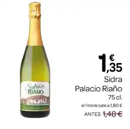 Supermercados El Jamón RIAÑO Sidra Palacio oferta