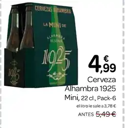 Supermercados El Jamón Cerveza Alhambra 1925 Mini oferta