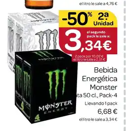 Supermercados El Jamón MONSTER Bebida Energética Monst oferta