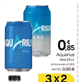 Supermercados El Jamón AQUARIUS oferta