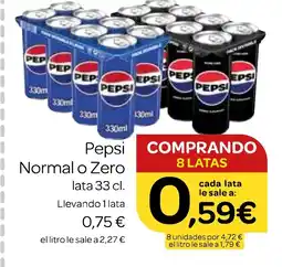 Supermercados El Jamón PEPSI Normal o Zero oferta