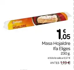 Supermercados El Jamón IFA ELIGES Masa Hojaldre oferta