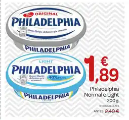 Supermercados El Jamón PHILADELPHIA Normal o Light oferta