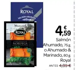 Supermercados El Jamón ROYAL Salmón Ahumado o Ahumado Marinado oferta