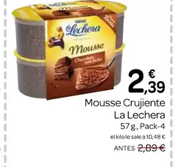 Supermercados El Jamón LA LECHERA Mousse Crujiente oferta