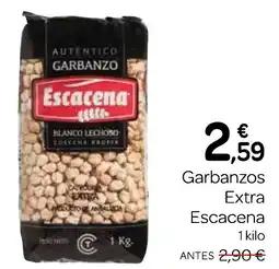 Supermercados El Jamón ESCACENA Garbanzos Extra oferta