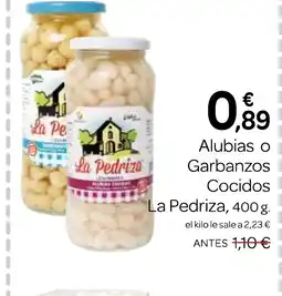 Supermercados El Jamón LA PEDRIZA Alubias o Garbanzos Cocidos oferta