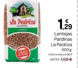 Supermercados El Jamón LA PEDRIZA Lentejas Pardinas oferta
