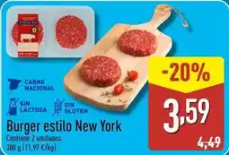 ALDI Burger estilo new york oferta