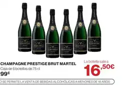 Hipercor Champagne prestige brut martel oferta