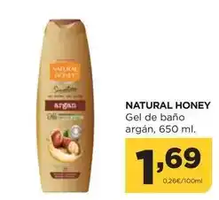 Alimerka Natural honey - gel de bano argan oferta