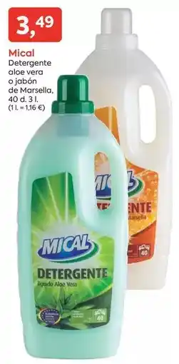 Suma Supermercados Mical - detergente aloe vera a jabón de marseille oferta