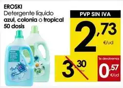 Eroski Eroski - detergente liquido azul, colonia o tropical oferta