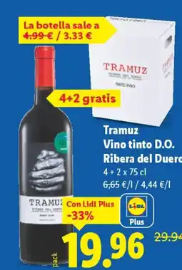 Lidl TRAMUZ Vino tinto D.O. Ribera del Duero oferta