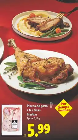 Lidl Pierna de pavo a las finas hierbas oferta