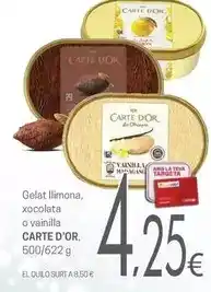 Valvi Supermercats Carte d'or - gelat limona, xocolata o vainilla oferta