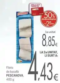 Valvi Supermercats Pescanova - filets de bacalla oferta