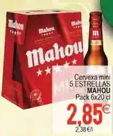 Supermercados Aquí Mahou - cervexa mini 5 estrellas oferta