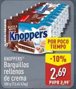 ALDI Knoppers - barquillos rellenos de crema oferta
