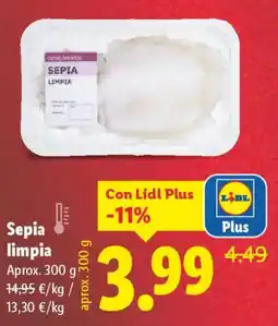 Lidl Sepia limpia oferta