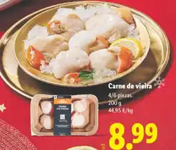 Lidl Carne de vieira oferta