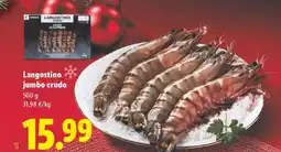 Lidl LANGOSTINO jumbo crudo oferta