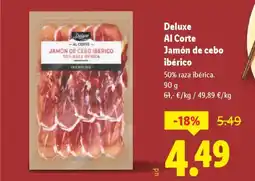 Lidl DELUXE Al Corte Jamón de cebo ibérico oferta