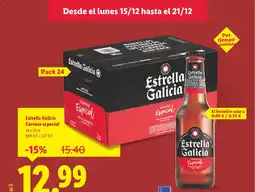 Lidl ESTRELLA GALICIA Cerveza especial oferta