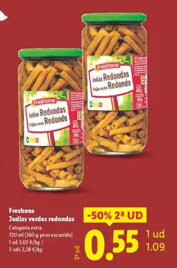 Lidl FRESHONA Judías verdes redondas oferta