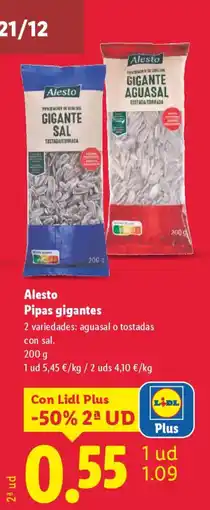 Lidl ALESTO Pipas gigantes oferta