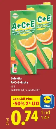 Lidl SOLEVITA A+C+E+fruta oferta