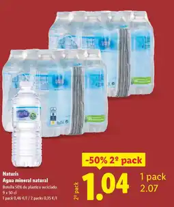 Lidl NATURIS Agua mineral natural oferta