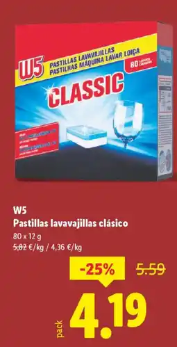 Lidl W5 Pastillas lavavajillas clásico oferta