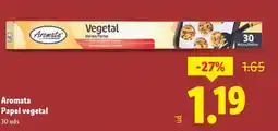 Lidl AROMATA Papel vegetal oferta