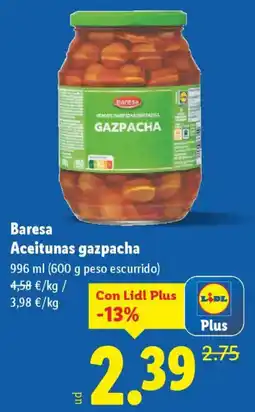 Lidl BARESA Aceitunas gazpacha oferta