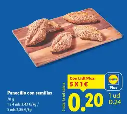 Lidl Panecillo con semillas oferta