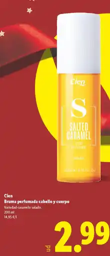 Lidl CIEN Bruma perfumada cabello y cuerpo oferta
