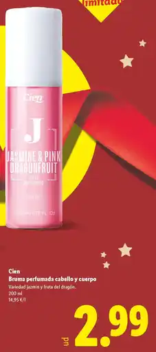 Lidl CIEN Bruma perfumada cabello y cuerpo oferta
