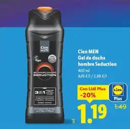 Lidl CIEN MEN Gel de ducha hombre Seduction oferta