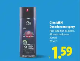 Lidl CIEN MEN Desodorante spray oferta