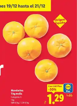 Lidl Mandarina oferta