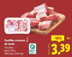 Lidl Costillas carnosas de cerdo oferta