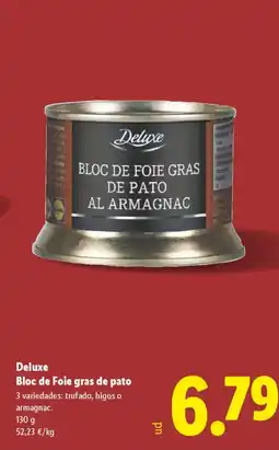 Lidl DELUXE Bloc de Foie gras de pato oferta