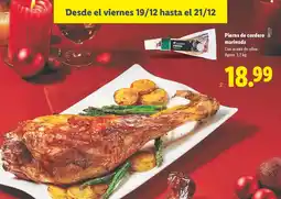Lidl Pierna de cordero marinada oferta