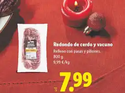 Lidl Redondo de cerdo y vacuno oferta