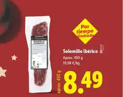 Lidl Solomillo ibérico oferta