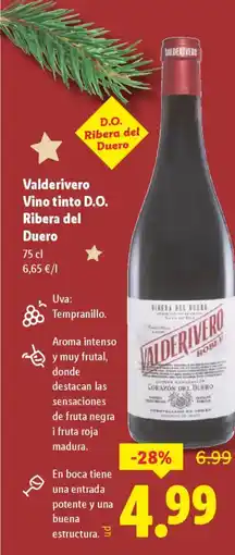 Lidl Valderivero Vino tinto D.O. Ribera del Duero oferta