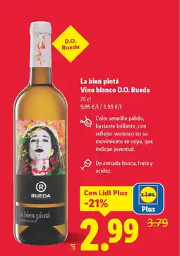 Lidl La bien pintá Vino blanco D.O. Rueda oferta